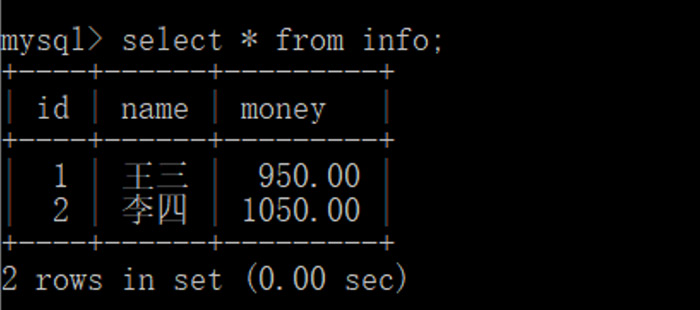 mysql事務3