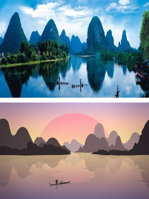 照片轉(zhuǎn)插畫(huà)效果前后效果對(duì)比